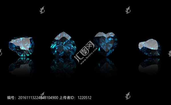 收集寶石形狀的心。瑞士藍(lán)黃玉