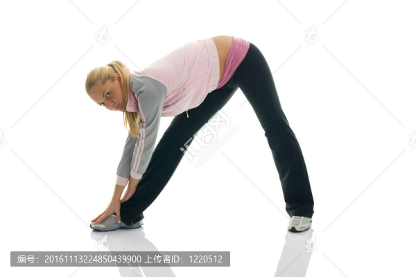 年輕女性的伸展
