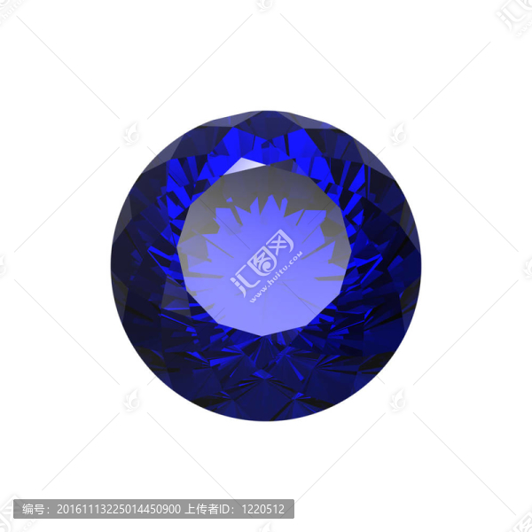 圓藍(lán)藍(lán)寶石隔離。寶石