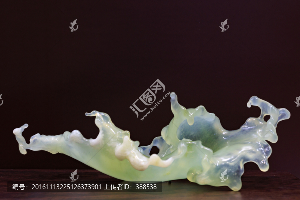 波浪瑪瑙翡翠浪花雕件