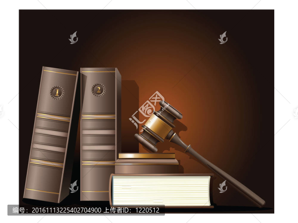法律的法官槌和書