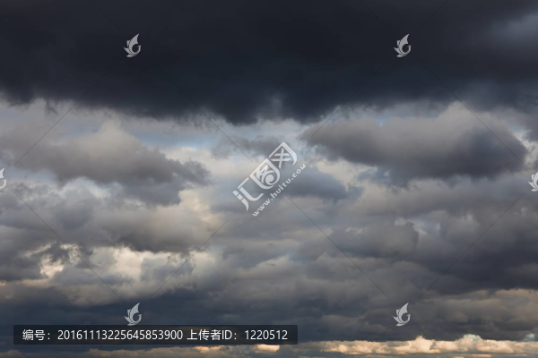 自然背景：暴風雨的天空