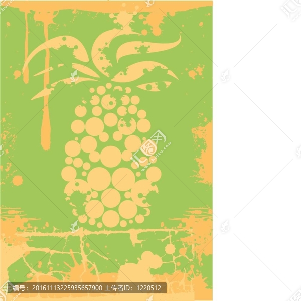 綠色菠蘿汁標(biāo)簽