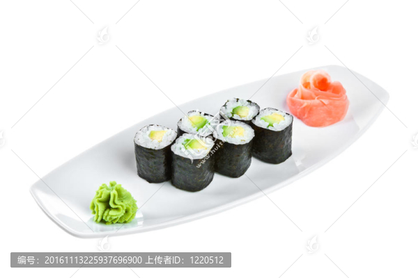 粟實(shí)（真希shiroy金槍魚卷）在白色背景