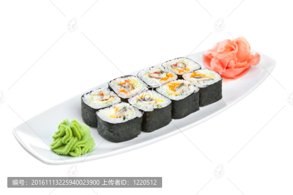 粟實（卷鰻魚真希）在白色背景