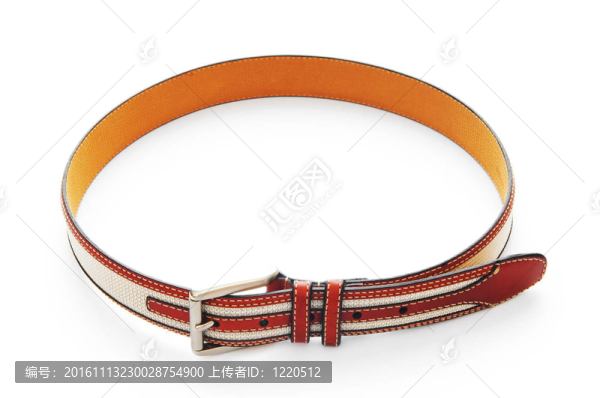 白色背景上隔離的皮帶