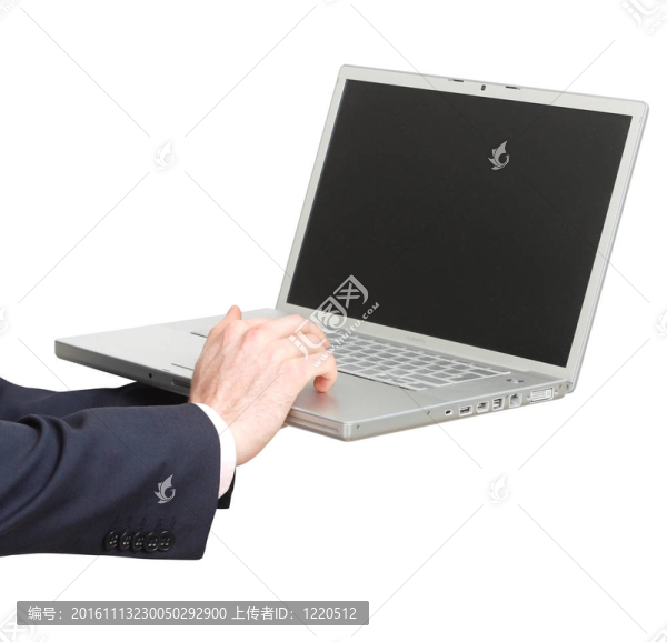 商務(wù)男子與筆記本電腦