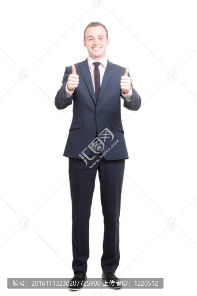 豎起大拇指