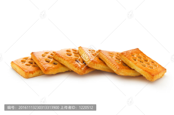 白色背景上的美味餅干