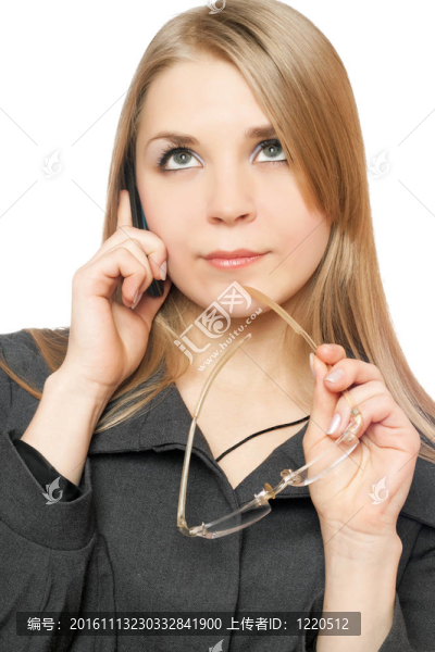 特寫畫像迷人的金發(fā)女郎