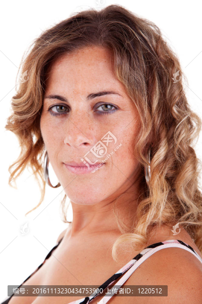 美麗優(yōu)雅的成熟女人；白色的孤立