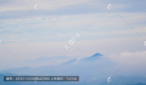 山巒疊嶂,云海,遠(yuǎn)山背景