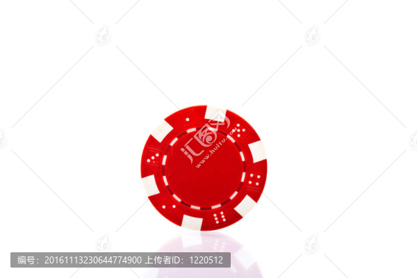 白色背景撲克籌碼堆疊