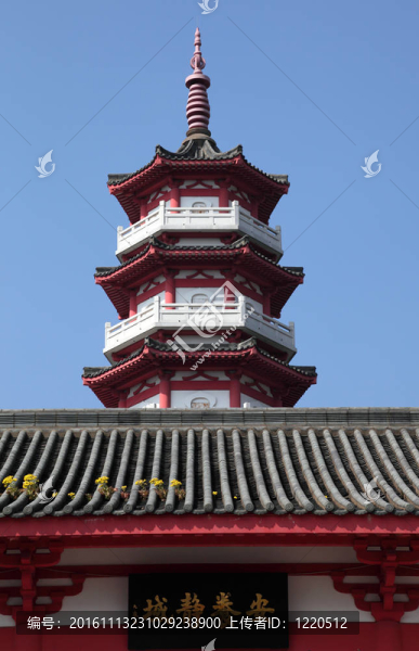 在香港新界佛寺