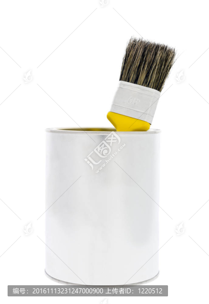 用黃色的刷子刷