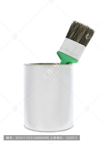 帶有綠色刷的油漆