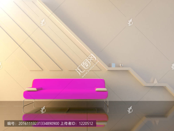 現(xiàn)代客廳的室內(nèi)紫羅蘭沙發(fā)