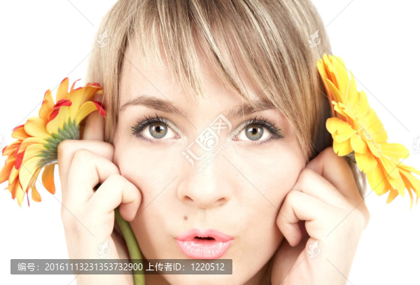 帶花的女孩