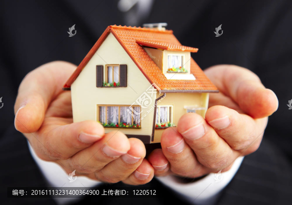 商人與房子的手