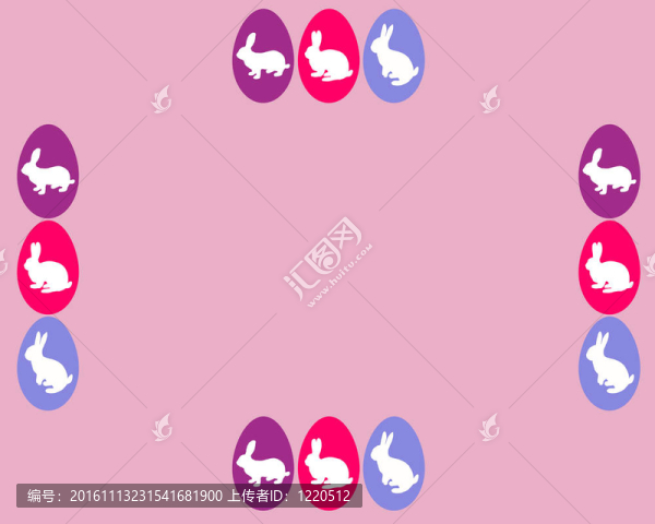 復(fù)活節(jié)兔子和復(fù)活節(jié)彩蛋卡與