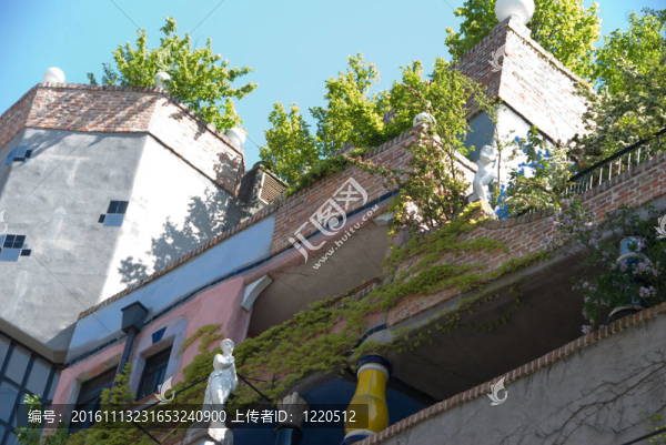 Hundertwasser,Haus,-維也納立面的