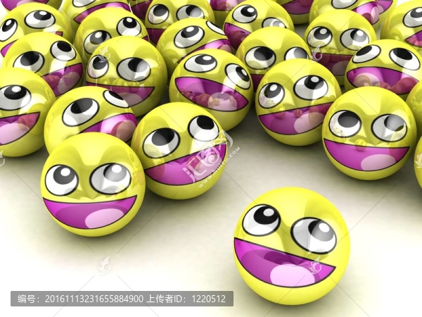 3D圓的笑臉。