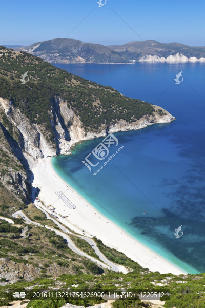 mirtos海灘在希臘的Kefalonia島