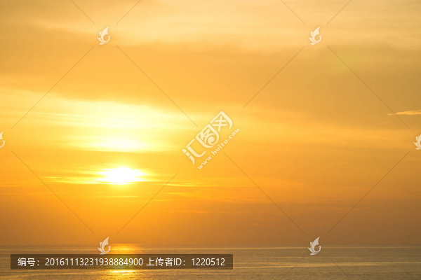 橙色的日落