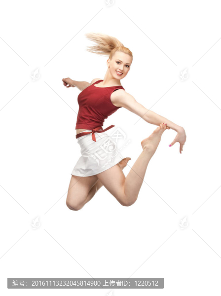 跳躍運動的女孩