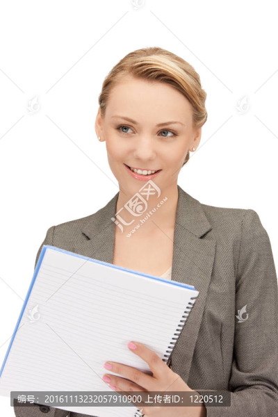 幸福的女人用大記事本