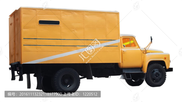 白色卡車上分離的白色
