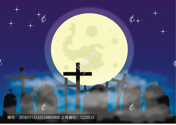 墓地的夜晚