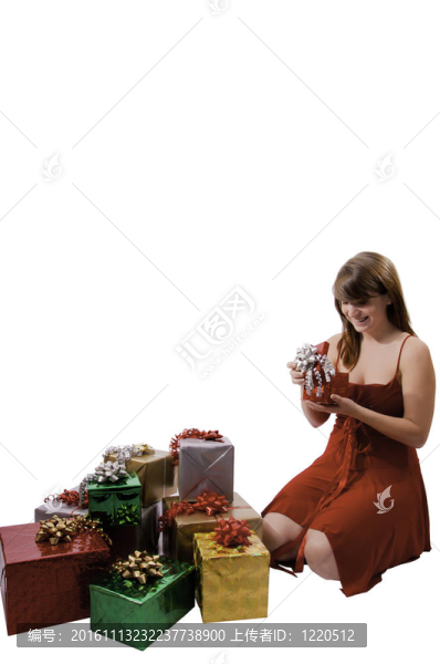 圣誕禮物的女人
