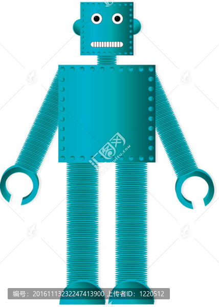 白色藍色金屬機器人
