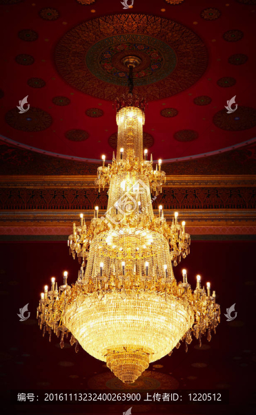 老古董吊燈-佛教寺廟的天花板