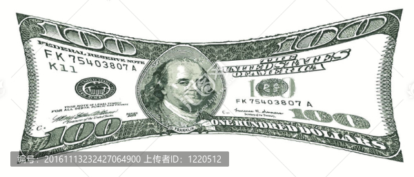 加壓100美元Bill,Vector