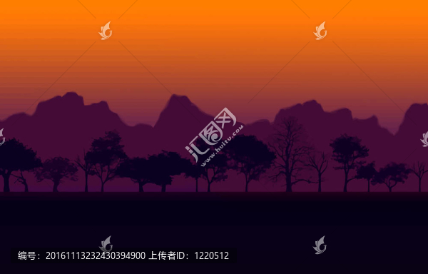 非洲日落向量
