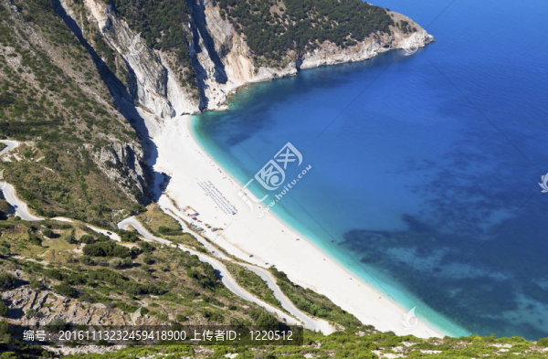 mirtos海灘在希臘的Kefalonia島