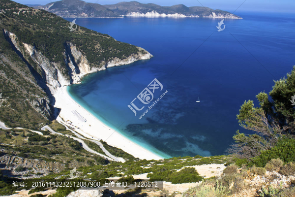 mirtos海灘在希臘的Kefalonia島