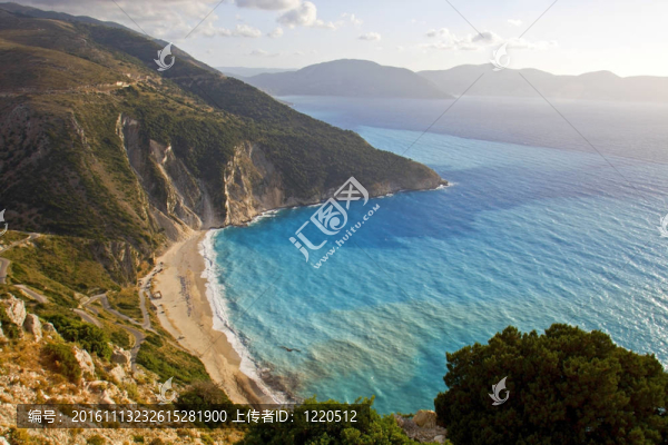 mirtos海灘在希臘的Kefalonia島