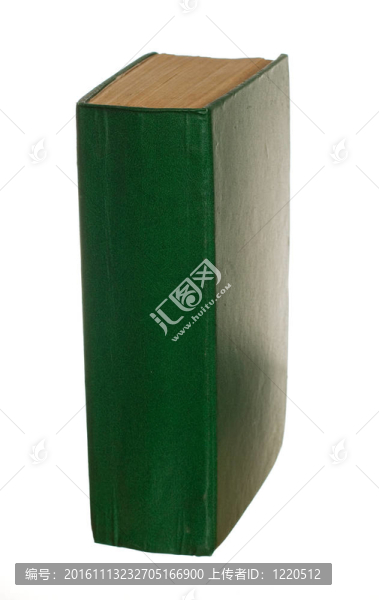 白色背景上的老綠皮書