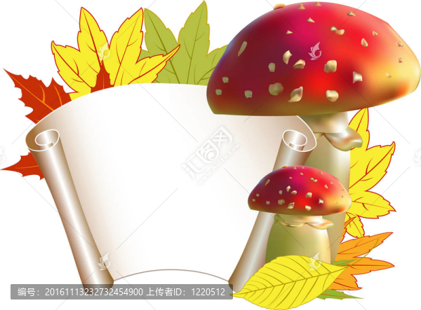 帶葉子的秋天賀卡