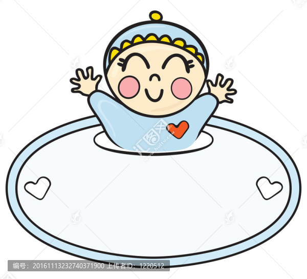 標簽的嬰兒