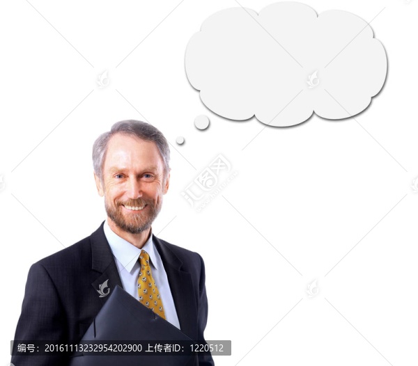 商人用一個(gè)思想的泡沫思考云