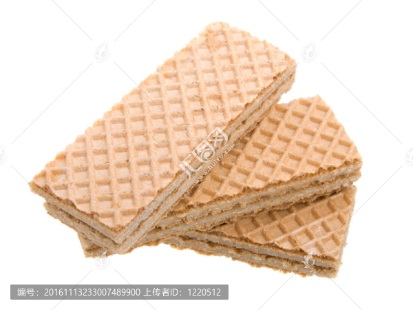 華夫餅甜點(diǎn)孤立在白色背景
