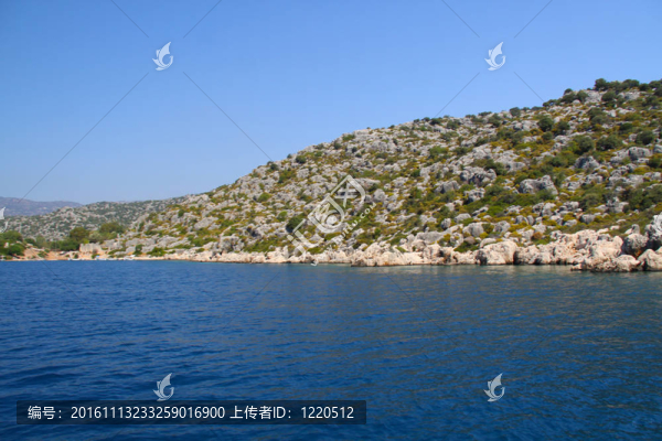 土耳其的巖石和海洋
