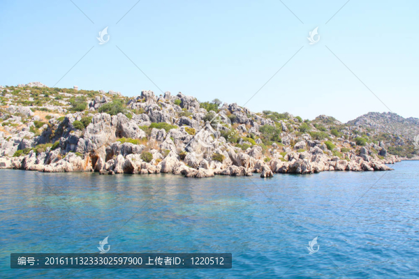 土耳其的巖石和海洋