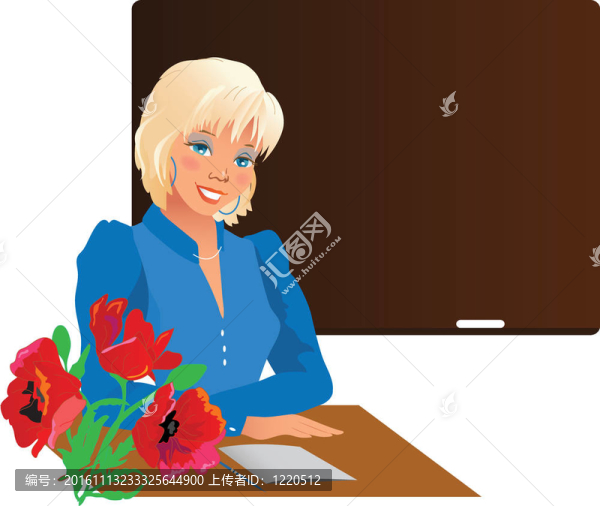 漂亮的老師面帶微笑