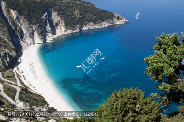 mirtos海灘在希臘的Kefalonia島
