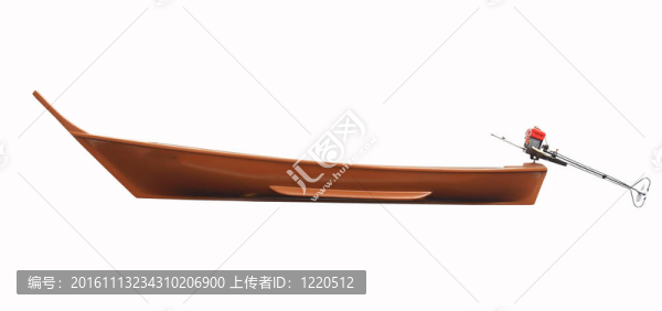 白色背景孤立的船模型